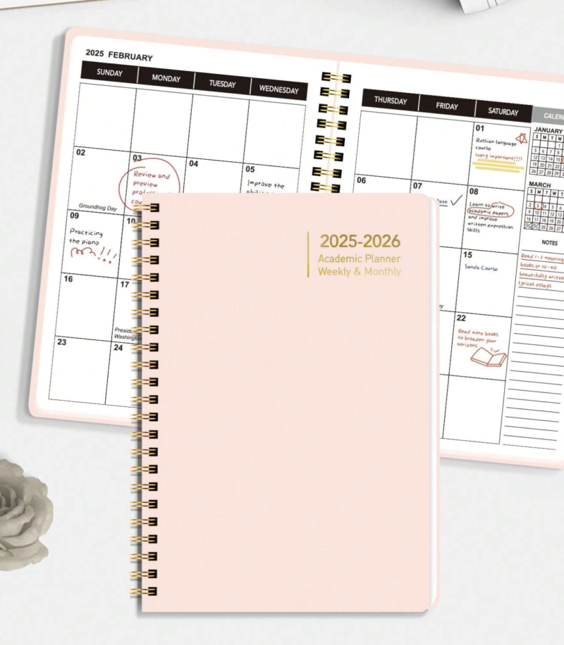 Planner 1pc 2025-2026 Plan Weekly And Monthly Notebook Spiral Day Plan - Image 3